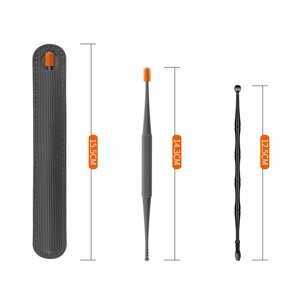 1 zestaw wosku z uszu narzędzie do usuwania czyszczenie uszu Sticks Earpick Remover silikonowy patyczek do uszu podwójna głowica do czyszczenia uszu 360 ° spiralny wacik