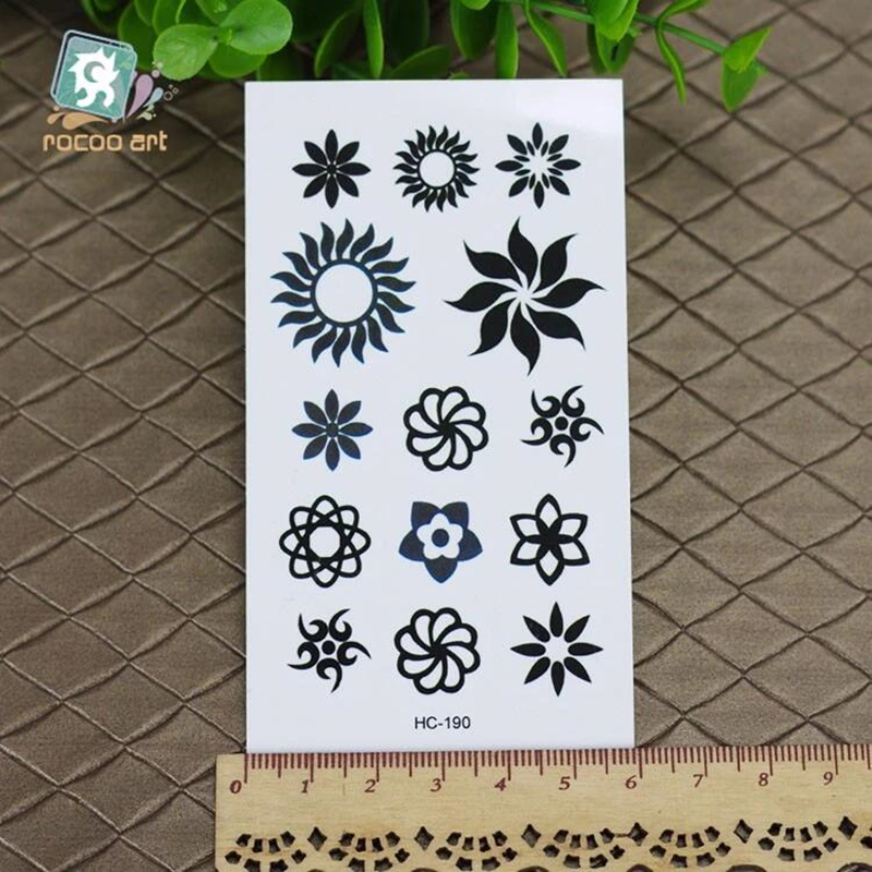 Rocooart Trung Quốc Chữ Cái Hình Xăm Tạm Thời Nghệ Thuật Thân Thể Chống Nước Nam Nữ Thời Trang Tay Giả Miếng Dán Hình Xăm Kích Thước 10.5X6cm