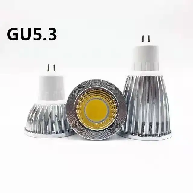 Bombilla de foco LED superbrillante GU10Light regulable Led 110V 220V AC 6W 9W 12W LED GU5.3 GU10 COB lámpara de luz LED GU 10 led GU5.3