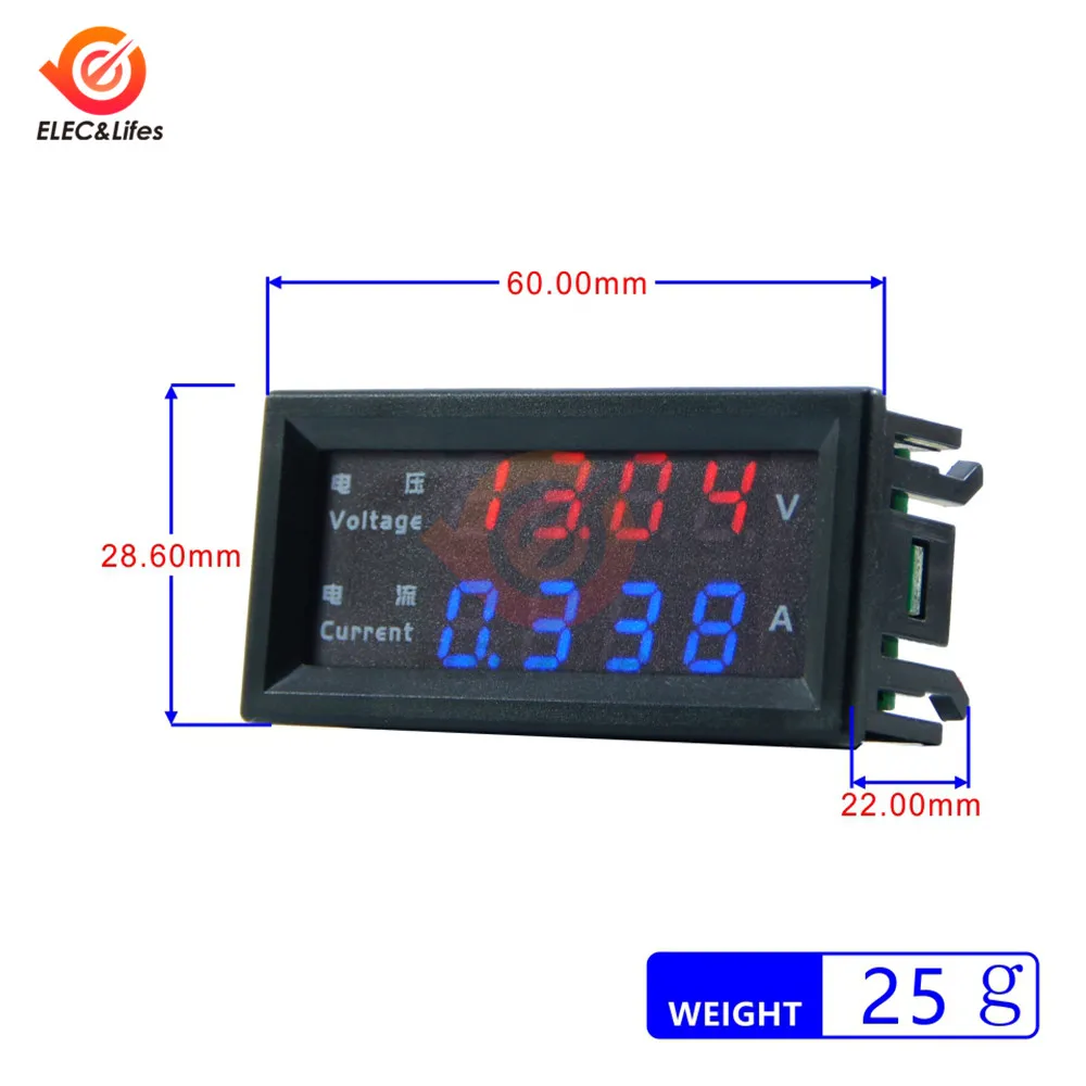 M4430 DC 100 В 200 В 500 В 10 А электронный цифровой вольтметр амперметр 0,28 '' светодиодный дисплей регулятор напряжения вольт AMP метр тестер