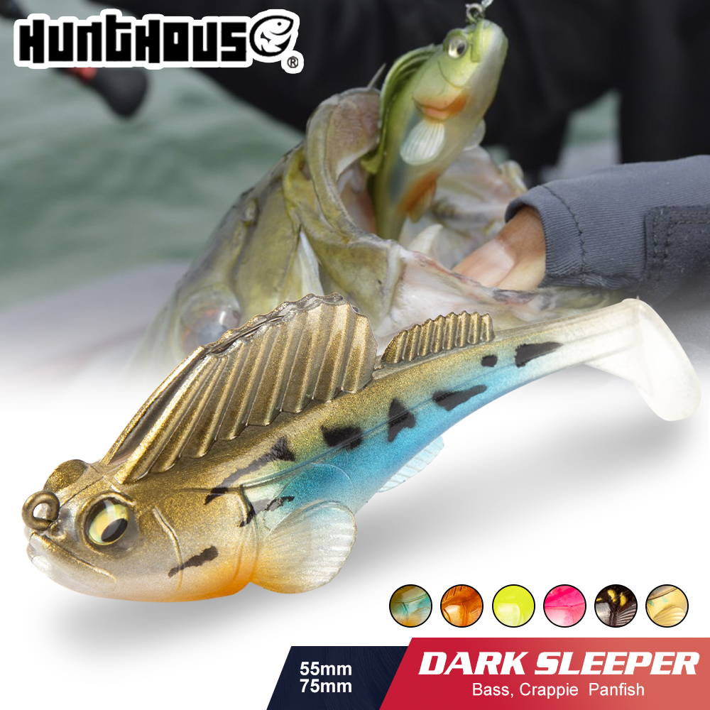 Hunthouse Mồi Dụ Cá Mồi Mềm Jig Tối Ngủ Mềm Dụ 7G/10G/14G/21G Swimbait Wobblers Pike Bass Shad Dành Cho Câu Cá Rô Đồng