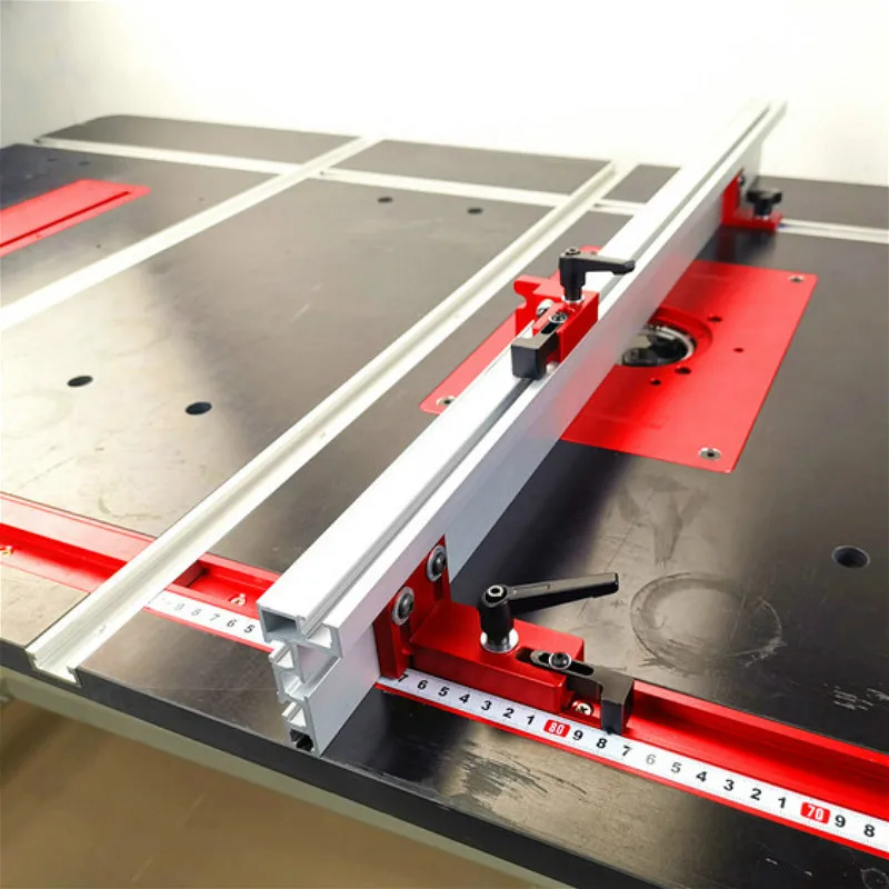 ไม้ T Slot Stopper Miter Gauge รั้วเชื่อมต่อโลหะผสม Miter Track หยุดบล็อกเลื่อยตารางเลื่อนวงเล็บ Chute Limiter