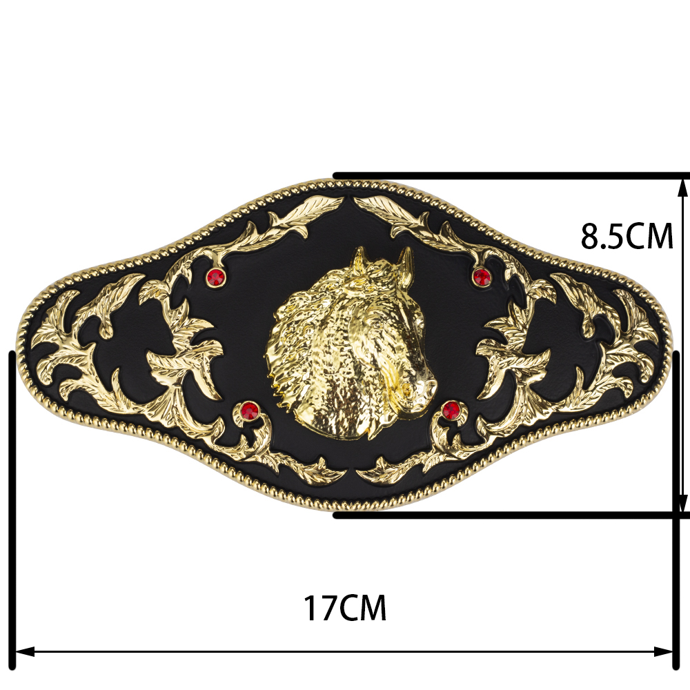 Fivela de cinto de águia dourada cavalo e cruz estilo ocidental acessórios de roupas largura 3.8cm para homens da moda