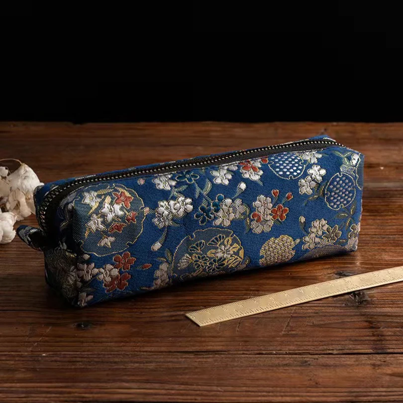 Kawaii Đựng Retro Bút Dùng Học Trousse Scolaire Vải Thêu Bút Chì Túi Sinh Viên Văn Phòng Phẩm Bút Chì Trường Hợp
