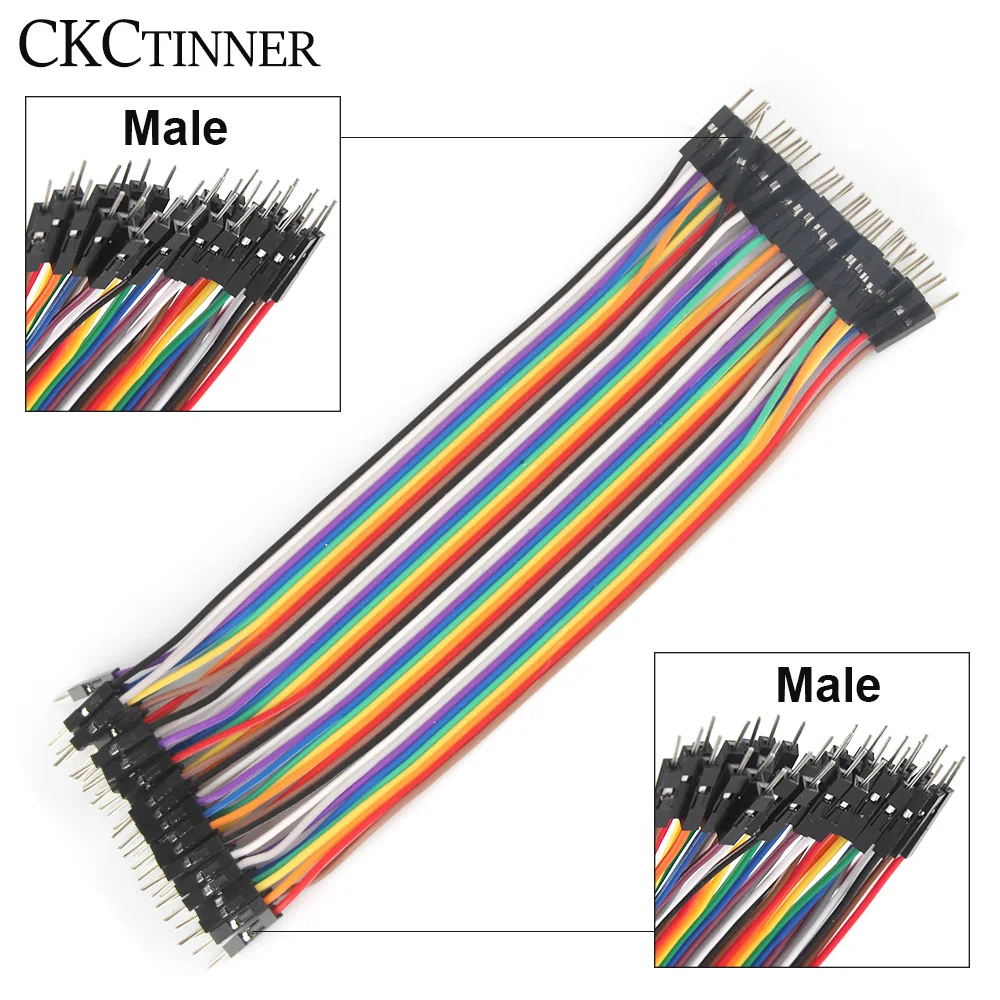 40PIN Cáp Dupont Tuyến 10Cm 20Cm 30Cm Đực Nữ Để Nữ Nam Đến Nữ Dây Nhảy bật Lửa Dupont Dây Cáp PCB DIY