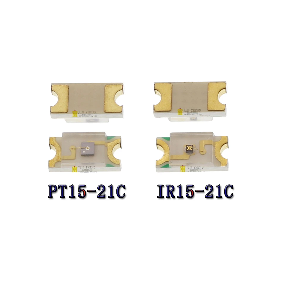 Tubo de recepción infrarrojo LED SMD 100%, PT15-21C/TR8 IR15-21C/TR8 1206, nuevo y Original, IC, 10 Uds./lote