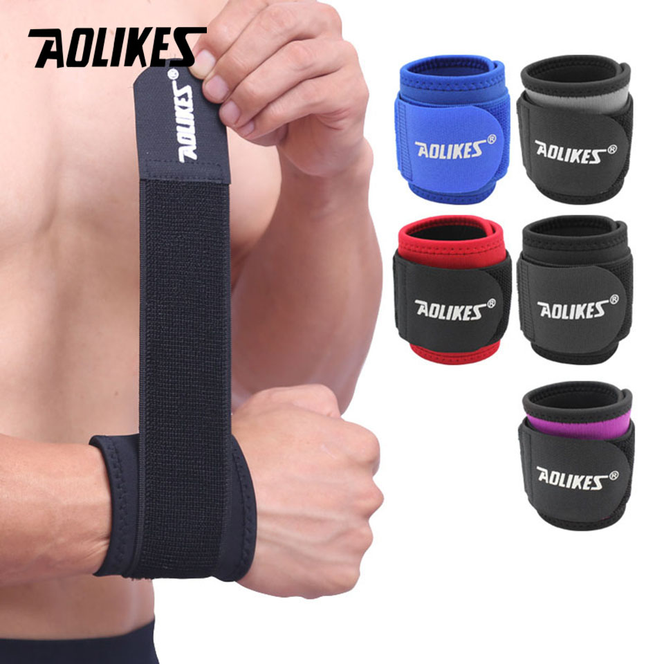 AOLIKES 1 pieza de soporte de muñequera para vendaje de muñeca ajustable, muñequera deportiva, envolturas de compresión, alivio del dolor de tendinitis