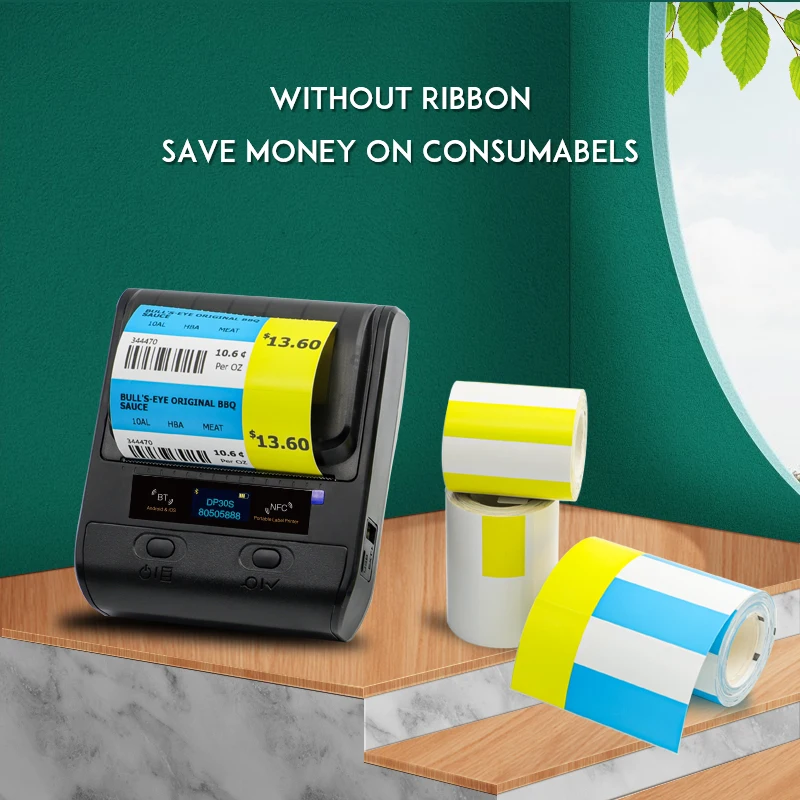 Detong 4 Rollen Thermische Schwarz Mark Label Papier Aufkleber Bacord QR Code Preis Tag Verschiedene größen Unterstützung Nach Service