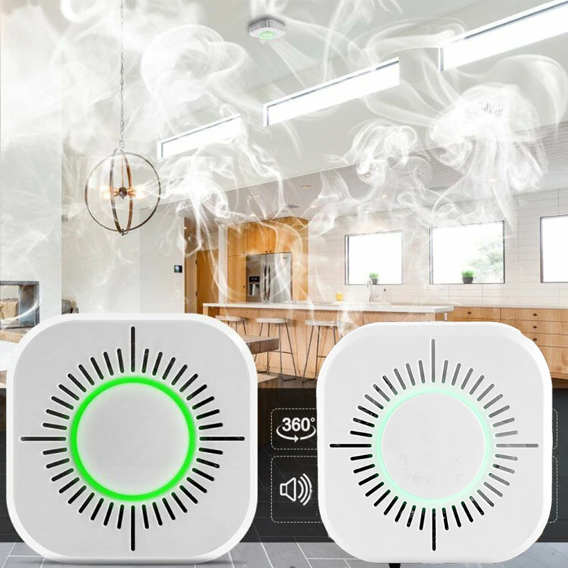 Tuya สมาร์ท Wifi เครื่องตรวจจับควัน,Safe Security Smoke Alarm Sensor ป้องกันไฟ,No Hub Need,รีโมทคอนโทรลโดย Alexa Google Home