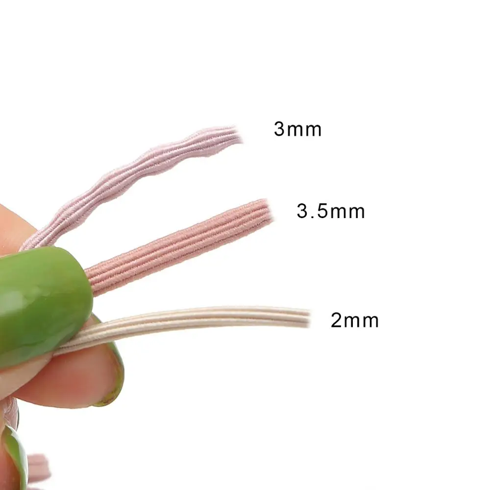Conector Elástico de Borracha para DIY, Ferramenta de Cabeleireiro Preto e Branco, Colar Fivelas, Faixa de Cabelo, Tie Circle, Arco Fazer Jóias