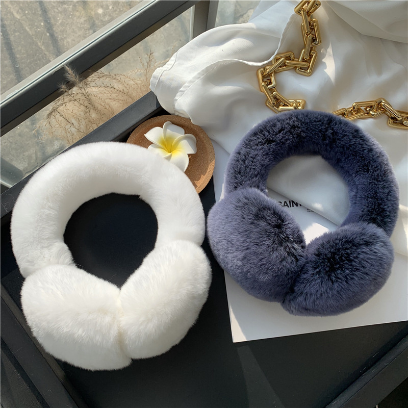 女性用ウサギ毛皮ヘッドバンド,ウサギの毛皮のペア,本物のウサギの毛皮のペア,2022
