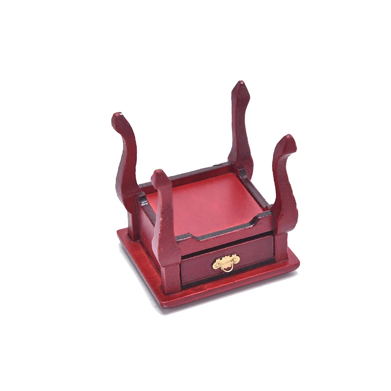 1 Chiếc 1/12 Nhà Búp Bê Thu Nhỏ Đồ Nội Thất Bằng Gỗ Đầu Giường Ngăn Kéo Bàn Nightstand Tủ