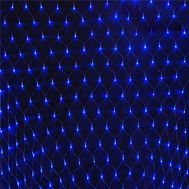 1.5x1.5M 3x2M 220V LED Net Mesh Fairy String Light Garland Window Curtain Christmas Fairy Light Wedding Party Holiday Light