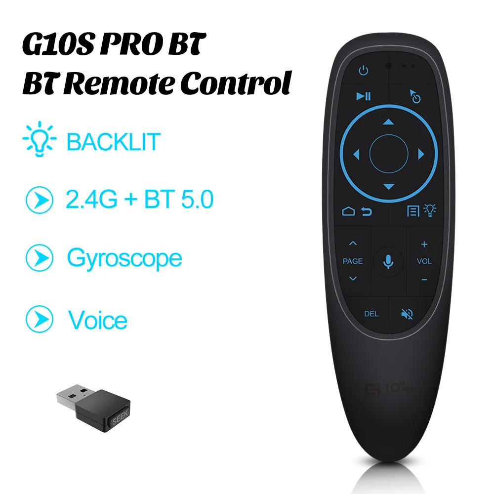 G10S Pro Voice Remote Control G10SPro BT 2.4G Wireless Air Mouse Gyroscope Backlit Smart TV Controller For Android Set-top Box