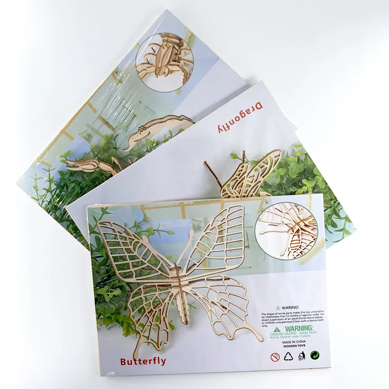 Trẻ Em Tự Làm Đồ Chơi Xếp Hình Bằng Gỗ 3 Chiều 3D Tay Lắp Ráp Loài Côn Trùng Mô Hình Trò Chơi Trí Não Đồ Chơi Cho Trẻ Em Quà Tặng