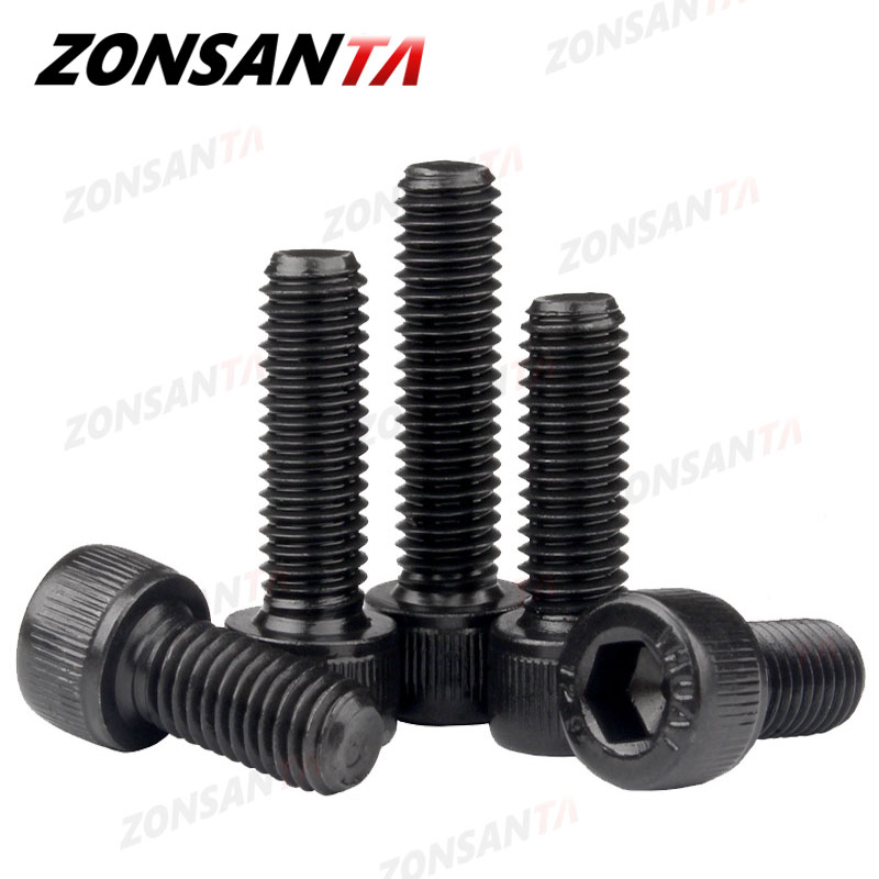 ZONSANTA M2 M3 M4 M5 M6 M8 Innensechskantschraube Schwarz Klasse 12,9 Metrisch Diy Schrauben Möbel Bolzen Möbel Schiff Auto