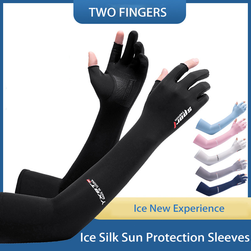 Mangas de brazo solares UV para hombre y mujer, mangas largas para ciclismo, puño antiquemaduras solares, calentadores de brazos de pesca transpirables, cubierta para guantes para conducir