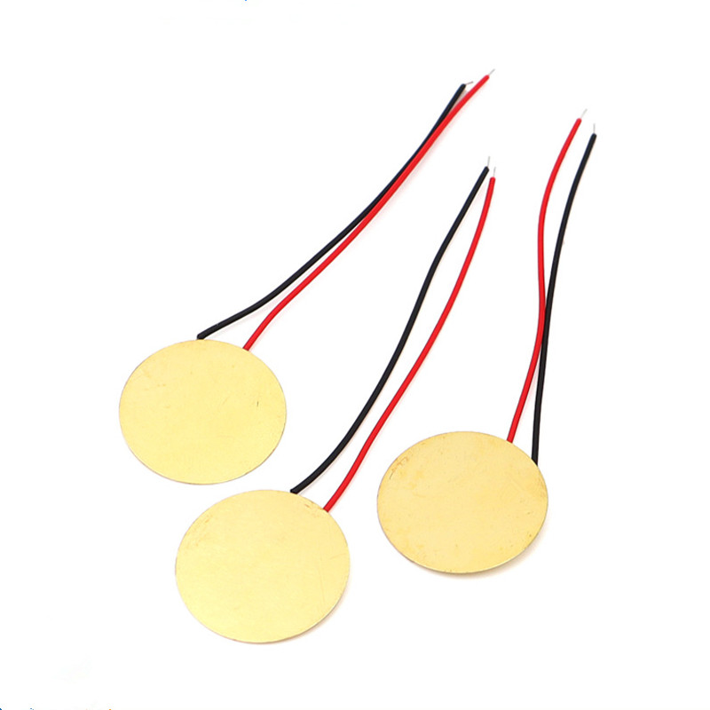 10 Chiếc 10/12/15/18/20/27MM/35MM Buzze Áp Điện Piezo gốm Đồng Ga Âm Tủ Cảm Biến Kích Hoạt Trống Đĩa Bằng Dây Đồng