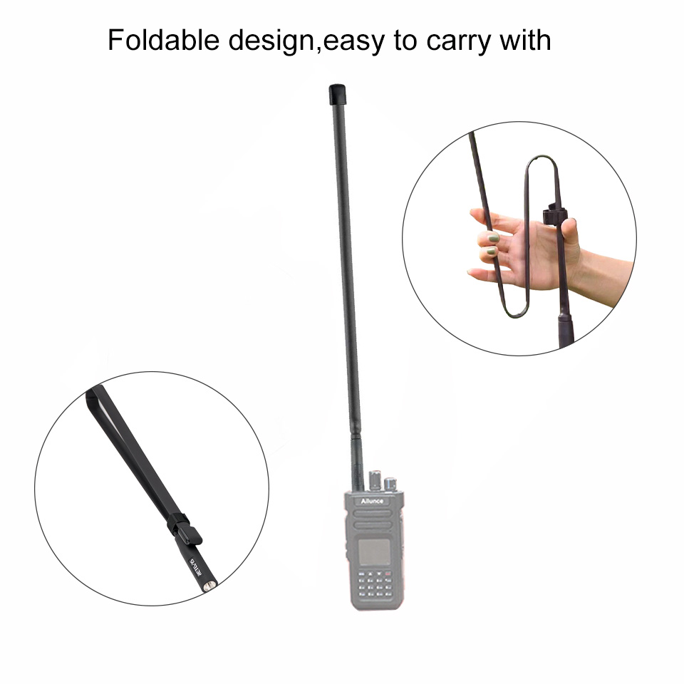 Retevis ha02 antena tática dobrável SMA-F/m walkie-talkie antena para baofeng uv 5r bf888s para quansheng uv k5 uv k6 uv k58