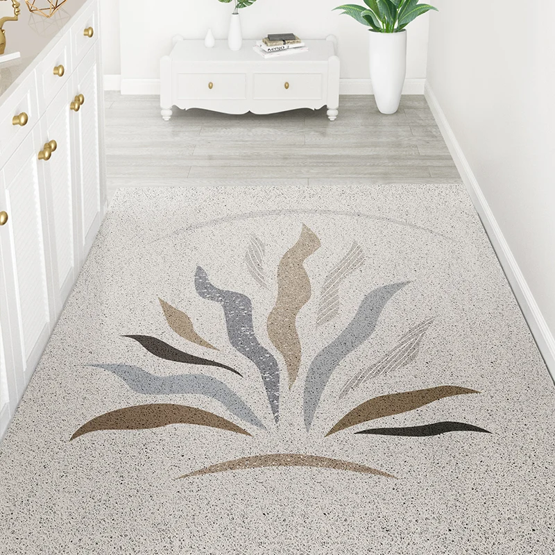 Karpet Pintu Rumah Garis Sederhana Karpet Ruang Tamu Tikar Anti-selip Karpet Pintu Masuk Tahan Debu Simpul Sutra Karpet Karpet Lorong Kustom