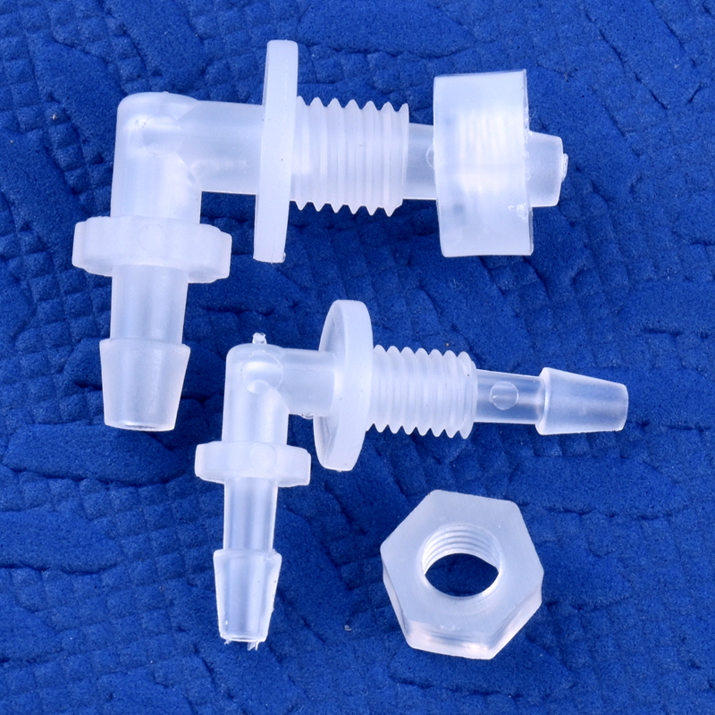 5 ~ 200 Chiếc M6 ~ G1/2 Đến 2.4-11.1Mm PP Chùa Khuỷu Tay Kết Nối Lục Giác Đai Ốc bể Cá Bơm Không Khí Vòi Khớp Ống Tưới Phụ Kiện