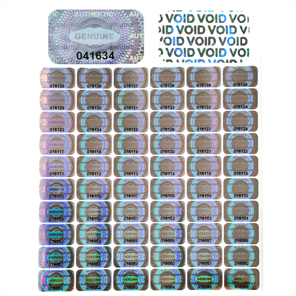 300/600 шт., голографические наклейки с защитой от взлома, 2,5x1,5 см