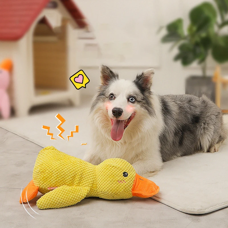 HOOPET-juguete para dormir VIP para perros, juguete con sonido para masticar pato para perros medianos y grandes, juguete interactivo de entrenamiento para mascotas al aire libre, accesorios para perros