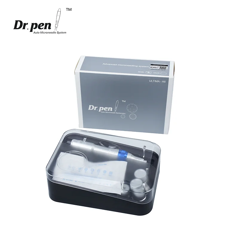 Bác Sĩ Bút A6 Xác Thực Tiến Sĩ Pen Ultima A6 Với 12 Chiếc Hộp Mực Microneedling Bút Derma Tự Động Bút Derma Cán Cho mặt Và Cơ Thể