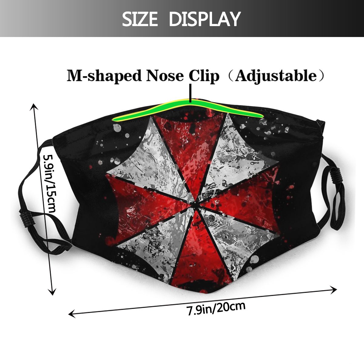 Umbrella Corporation Gesicht Maske Splatter Weiche Hipster Outdoor Muffel Anti Staubdicht Mit Filter
