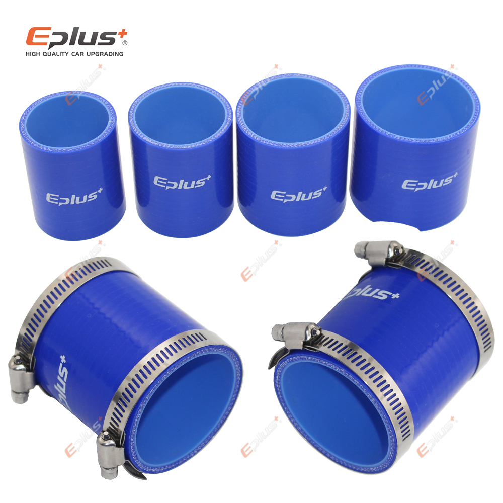 EPLUS Đa Năng Silicone Lửng Ống Đầu Nối Thẳng Xe Intercooler Turbo Lượng Ống Nối Xanh Dương Chiều Dài 76Mm Nhiều Kích Thước