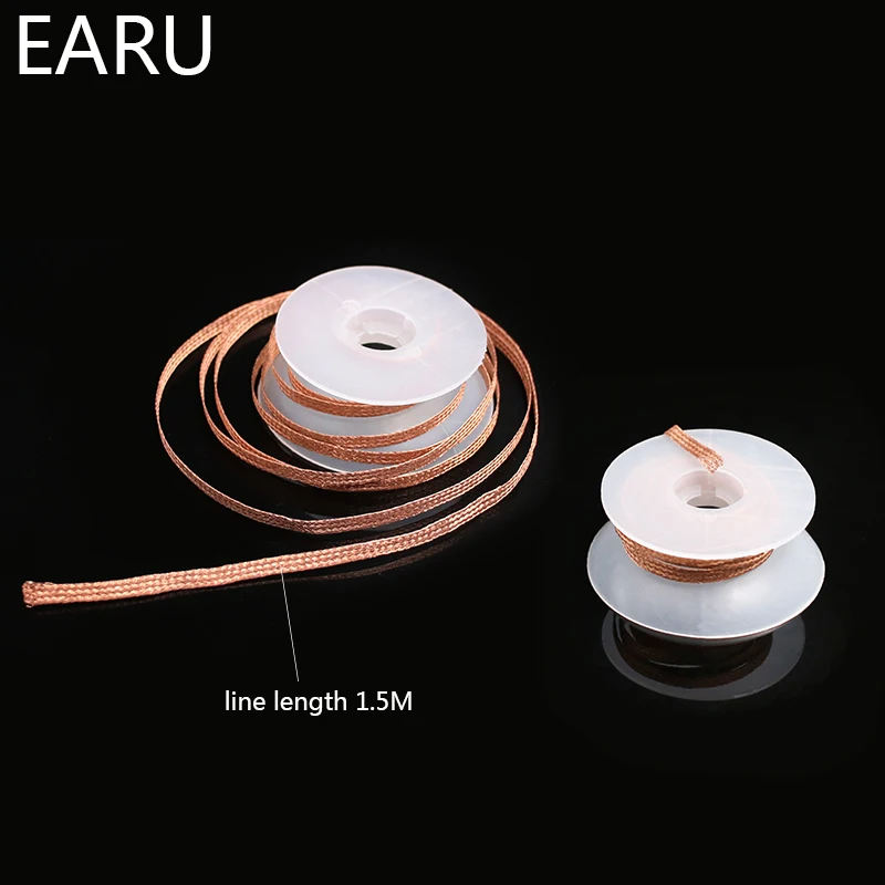 Desoldering Braid Solder Remover Wick ลวด 1 มม.-2.5 มม.-4 มม.1.5M 3M เชื่อมดีบุก Sucker สายไฟ FLUX ซ่อมเครื่องมือ AN