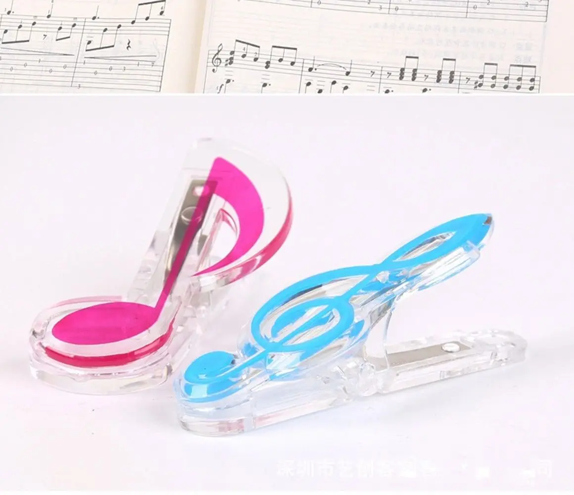 1 Chữ Cái Kẹp Giấy Dương Cầm Quyển Sách Âm Nhạc Tờ Giấy Nhựa Nốt Nhạc Xuân Giá Đỡ Thư Mục Trường Văn Phòng Liên Kết Tiếp Liệu