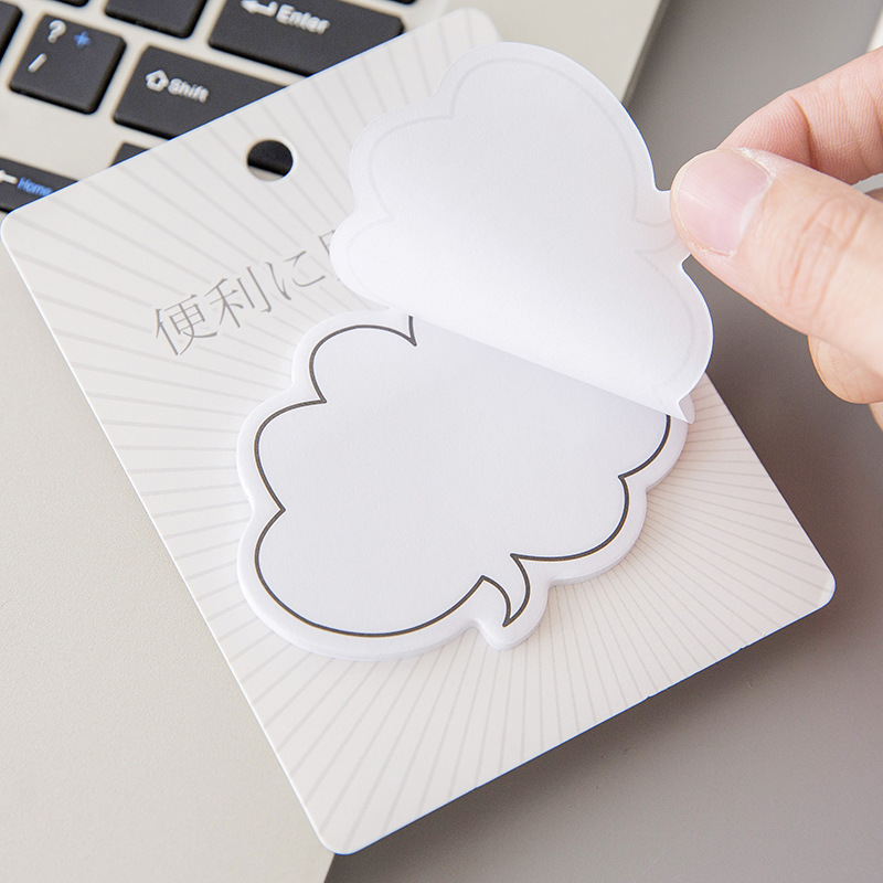 Ellen Brook 1 Cái Dễ Thương Kawaii Hộp Thoại Giấy Dán Ghi Chú Sáng Tạo Notepad Ghi Nhớ Miếng Lót Văn Phòng Học Cung Cấp Văn Phòng Phẩm Miếng Dán Keo