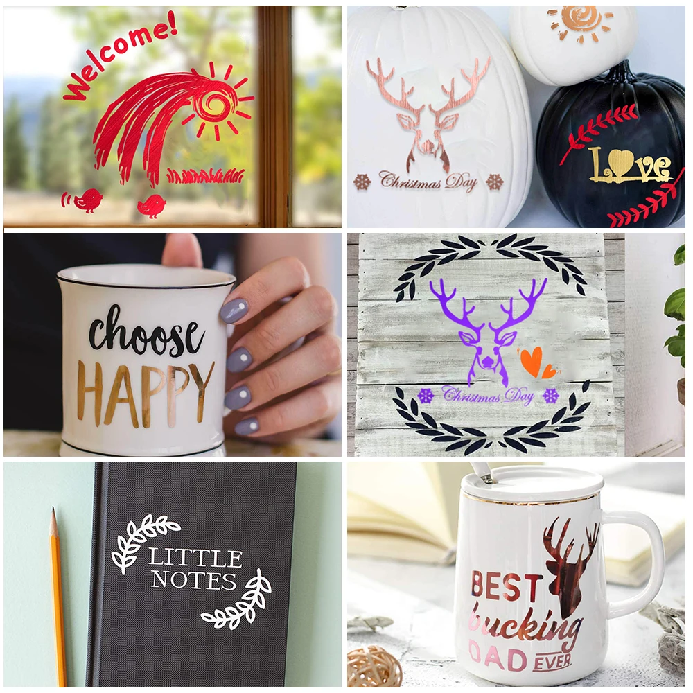 ถาวรกาวแผ่นไวนิล 12 "x 10"/12 "x 39" 38 สีสารพันฟิล์ม Matte & Glossy สําหรับรถ Decal Decor สติกเกอร์ DIY สําหรับตัด