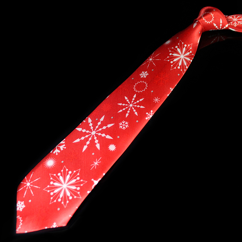 Novidade design laços de natal vermelho boa qualidade impresso gravata halloween árvore de natal boneco de neve elk gravata para homem presente de natal