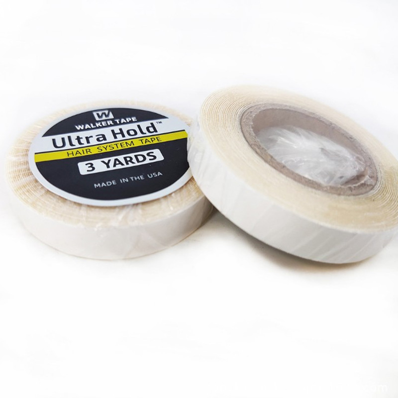 Cinta adhesiva de doble cara para extensión de cabello, tupé, pelucas de encaje, cinta adhesiva para peluca, 3 yardas, 12 yardas, 36 yardas, color blanco
