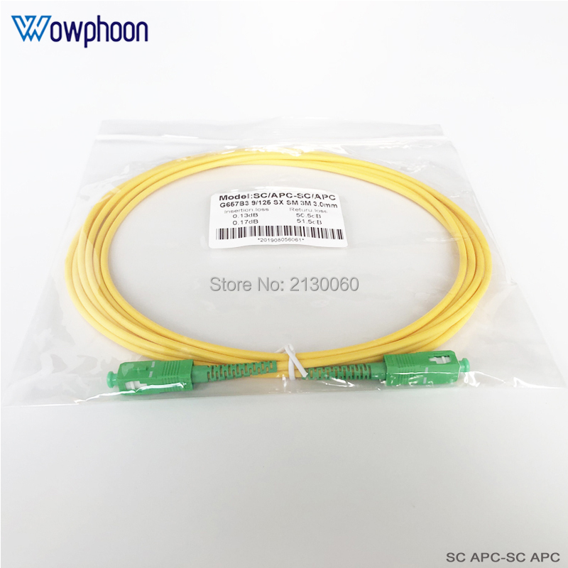 Darmowa wysyłka SC/APC-SC/APC SX FTTH światłowodowy kabel rozdzielający Patch Cord SM 3.0MM światłowodowy kabel połączeniowy