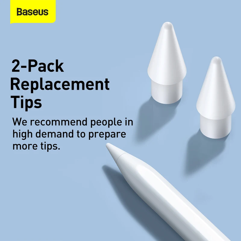 Baseus 2 Chiếc Stylus Bút Chì Đầu Cho Bút Apple 2 1 2nd 1st Gen Dự Phòng Đầu Ngòi Bút Thay Thế Bút Cảm Ứng lời Khuyên Dành Cho Phụ Kiện iPad