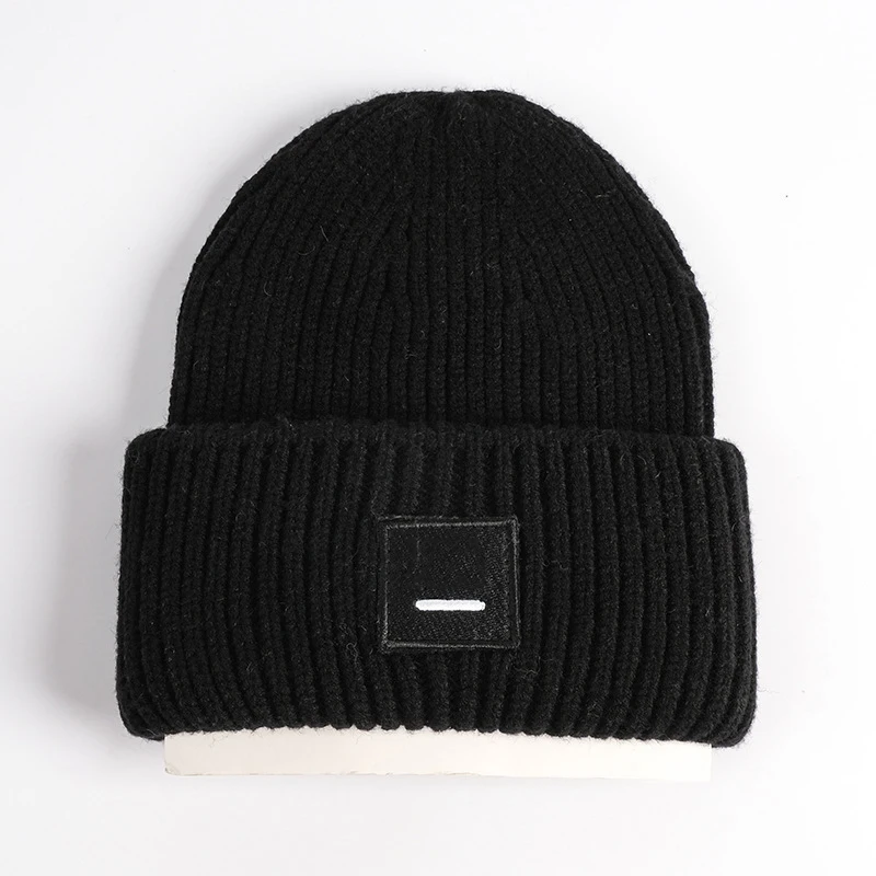 Gorros de invierno para mujer, gorro tejido de lana con cara sonriente para pareja, gorro tejido con hilo para mujer, gorro cálido 2024
