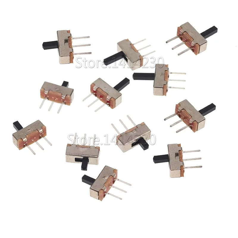 20 Pz SS12D00 Interruttore on-off mini Interruttore A Scorrimento 3pin 1P2T 2 Posizione Interruttore a levetta di Alta qualità Lunghezza Della Maniglia: 3 MM/4 MM/5 MM/6 MM