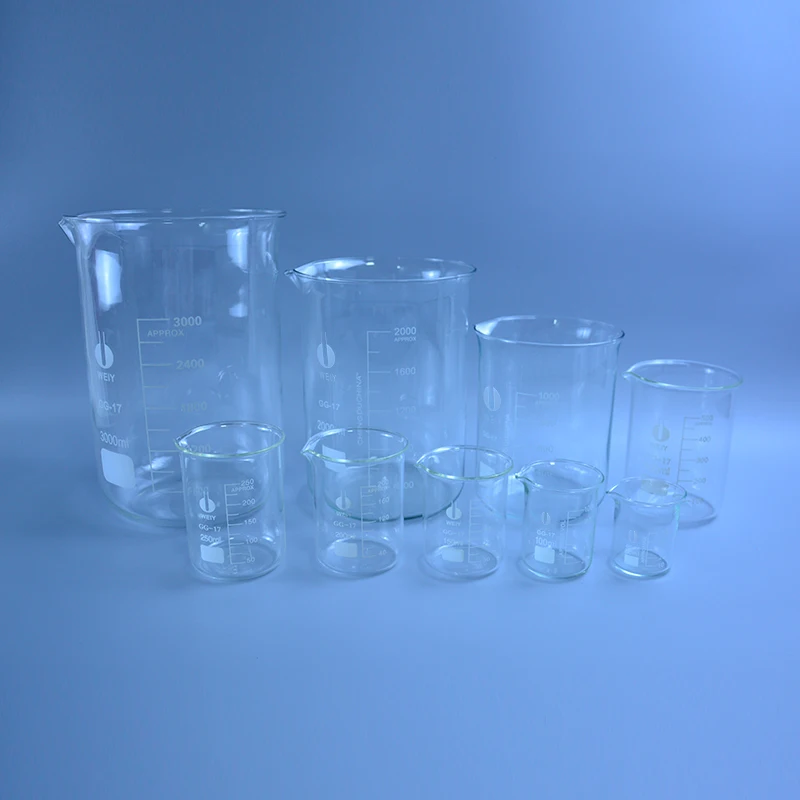 1000ML 2000ML Low Form Beaker Chemistry Laboratory Borosilicate Glass Transparent Beaker Thickened with spout 1PC