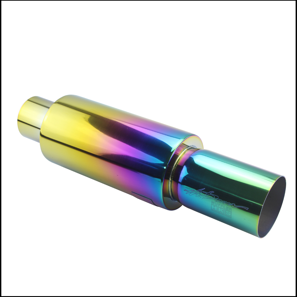 Ống Xả Ô Tô Mufflers Đuôi Đa Năng Thép Không Gỉ Chất Lượng Cao Xả Các Hệ Thống Đua Mufflers 2 "2.5" 3 "Xanh Dương Bạc