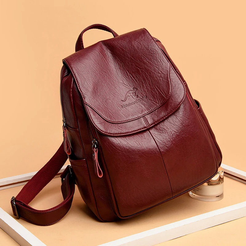 Nóng Bagpack Nữ Thiết Kế Ba Lô Nữ Sinh Đựng Da Mềm Trường Túi Cho Bé Gái Du Lịch Lưng Mochila Feminina