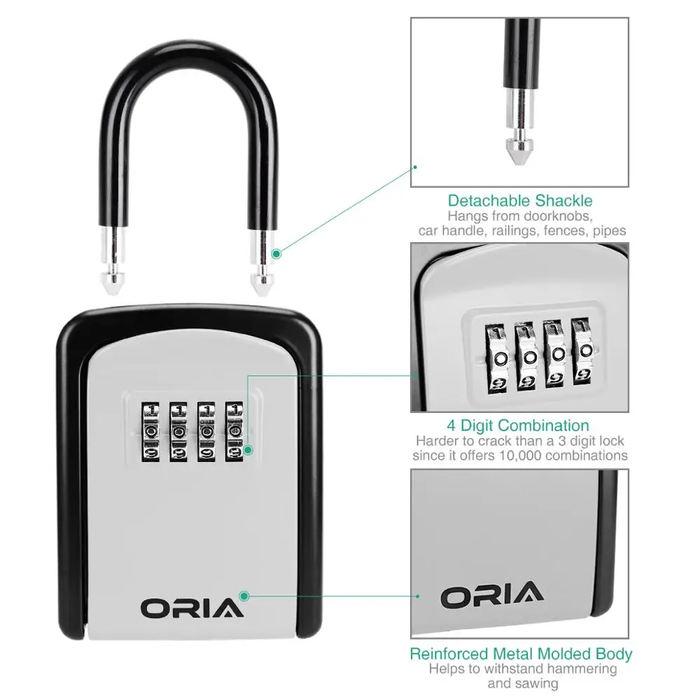 Ящик для ключей с паролем ORIA, сейф для ключей на открытом воздухе, ящик для ключей, украшение, ящик для ключей, ящик для хранения ключей, настенный ящик для пароля