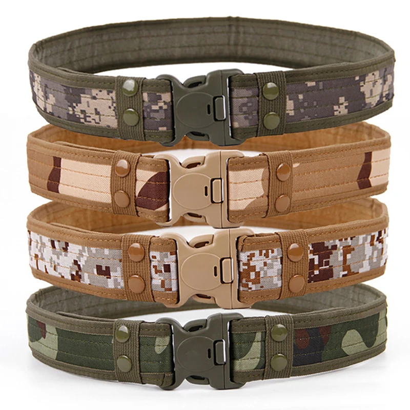 Quick Release Taktische Gürtel Neue Armee Stil Kampf Gürtel Mode Männer Leinwand Bündchen Mann Outdoor Jagd Camouflage 130 cm