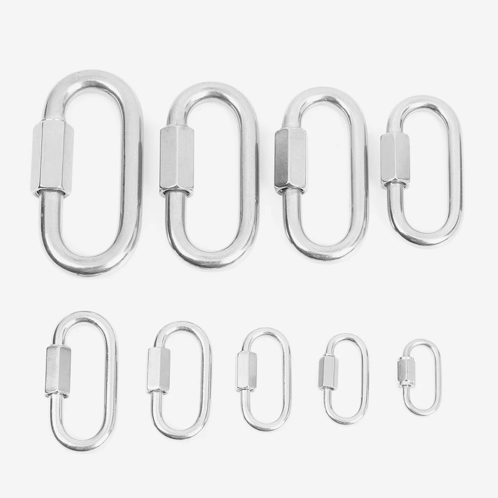 1 Đồng Hồ Thép Không Gỉ Leo Gear Móc Đa Năng Nhanh Chóng Liên Kết An Toàn Snap Hook M3/M3.5/M4/M5/m6/M7/M8/M9/M10 Xích Nối Liền Vòng