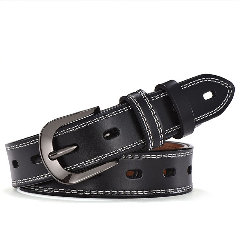 Cinturón de cuero genuino para mujer, correa informal que combina con todo, cinturones ajustables para mujer, marca de alta calidad de diseñador