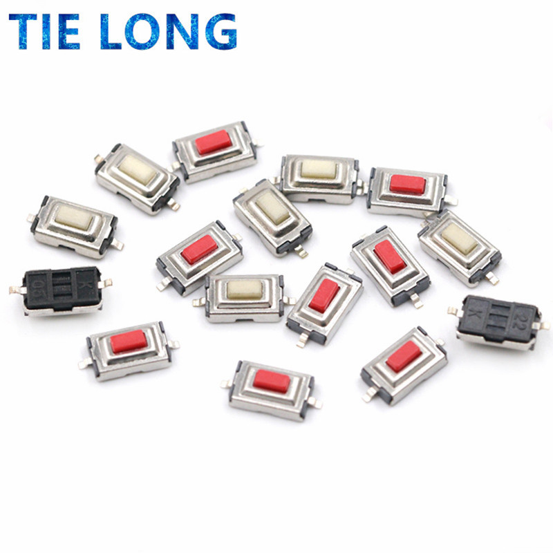 TIELONG 50 stücke SMT 3*6*2,5 MM Taktile Takt Push Button Micro Schalter Momentary 2 Pins 3x 6x 2,5 H