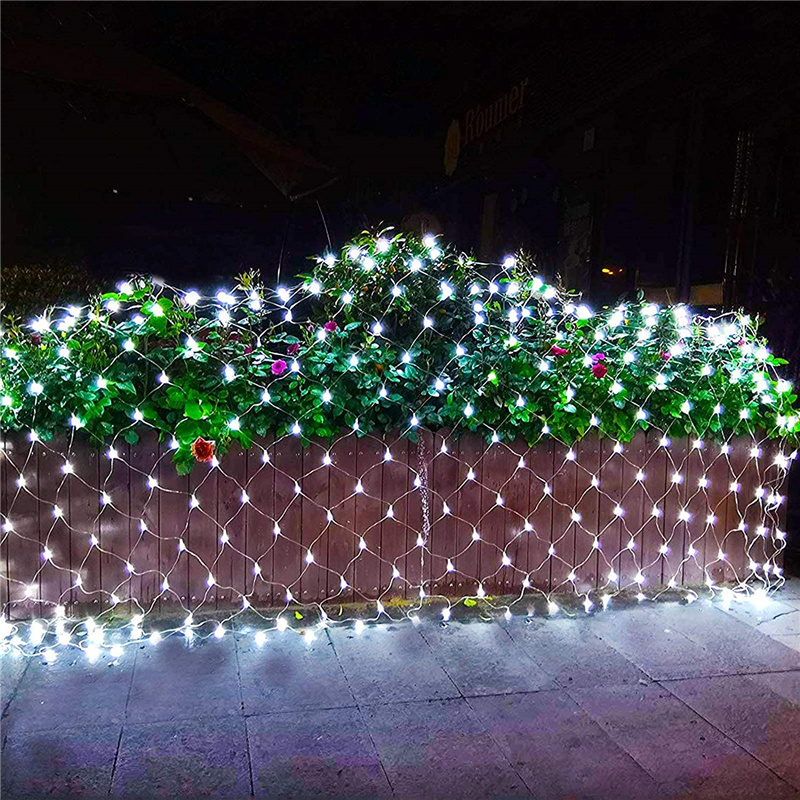 Im freien Wasserdichte LED Netz String Lichter 8 Modi Vorhang Girlande Weihnachten Fee Garten Lichter Hochzeit Party Urlaub Lampe Dekor