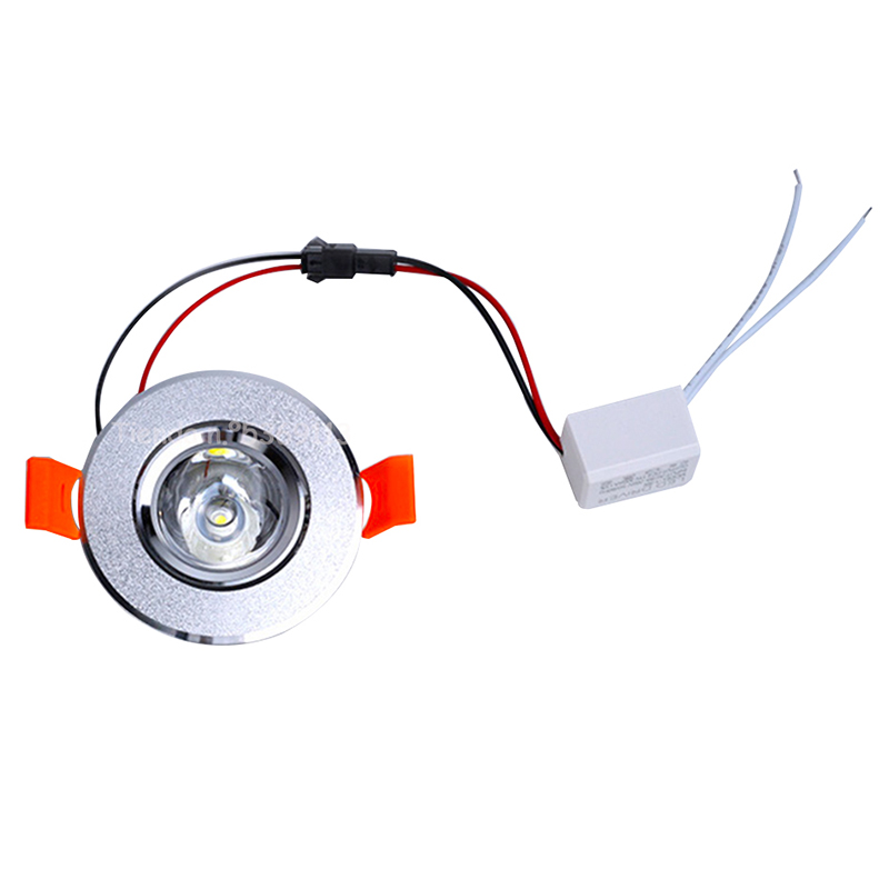 Aluminium Runde LED Dimmbare Decke Downlight 1W 3W AC90-260V DC12V Einbau LED Spot Licht Led-lampe Ausschnitt 50mm Mit Fahrer